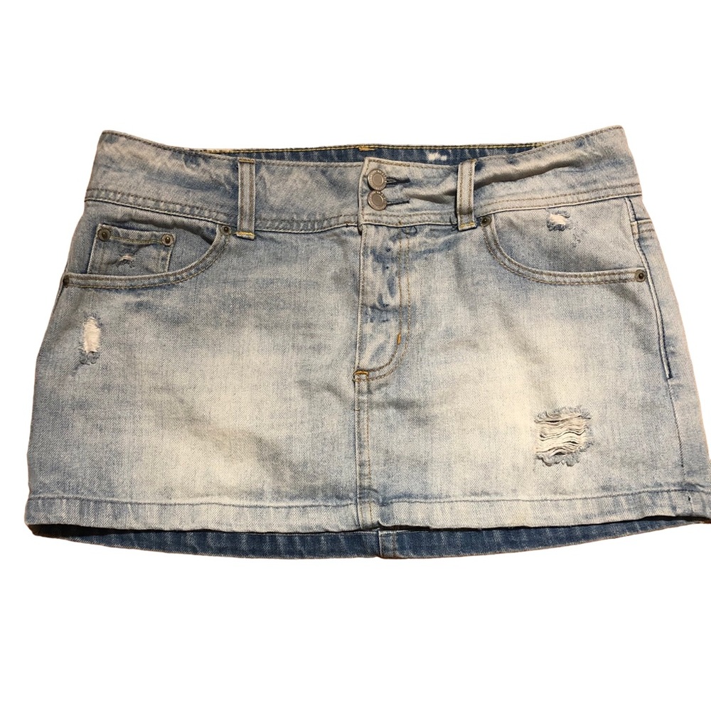 American Eagle Light Wash Denim Jean Skirt Size 8 Y2K Vintage